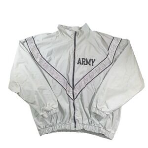 Vintage US Army Jacket Mens Extra Large Gray IPFU Windbreaker Reflective 90s